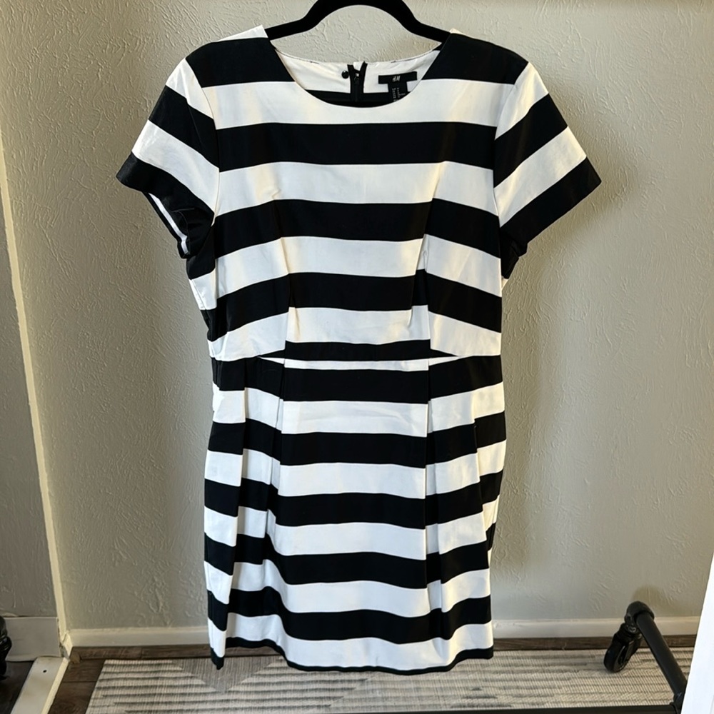 H&M Black and White Striped dress